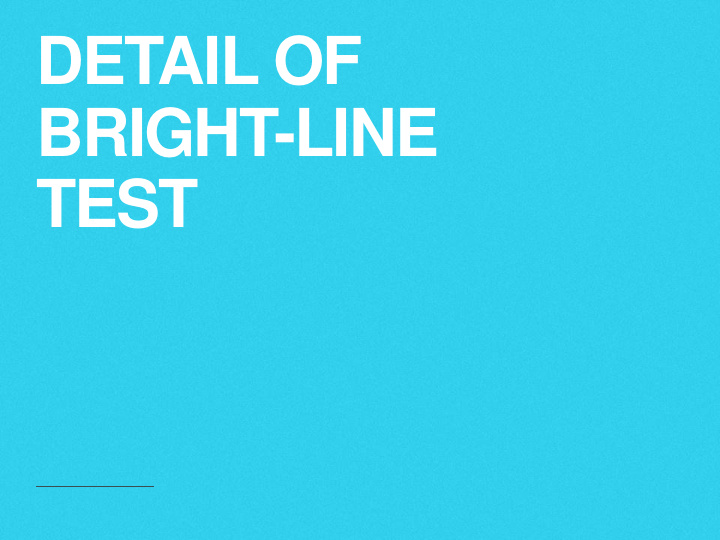 bright line