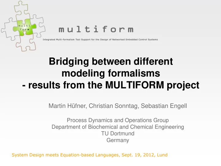 modeling formalisms