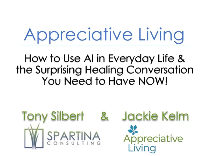 appreciative living