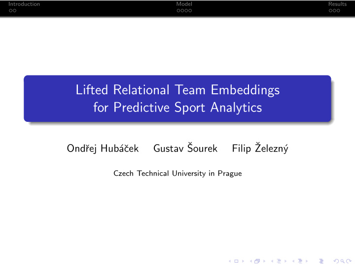 lifted relational team embeddings for predictive sport