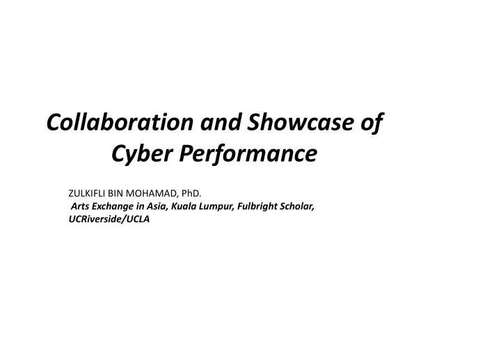 collaboration and showcase of cyber performance