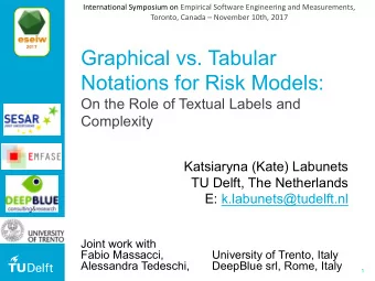 Graphical vs. Tabular  Notations for Risk Models:  On the Role of Textual Labels and  Complexity