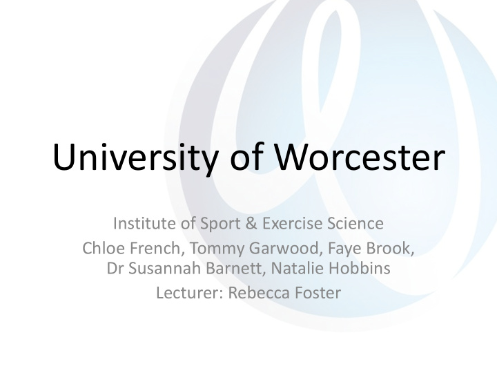 university of worcester