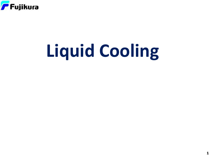 liquid cooling