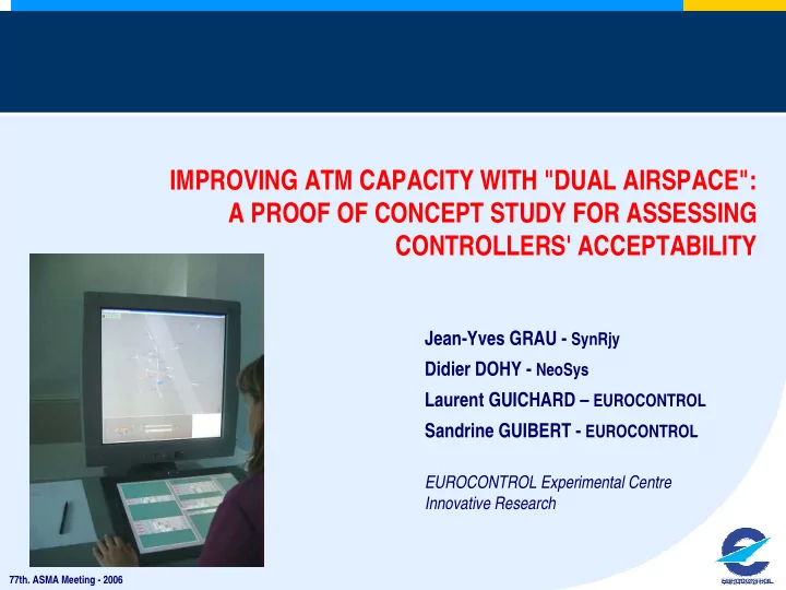 improving atm capacity with dual airspace a proof of