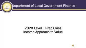 Dep  Depar  artmen  ent of  of Lo  Loca  cal Go  Government Finan  Finance  ce  2020 Le  Level  el