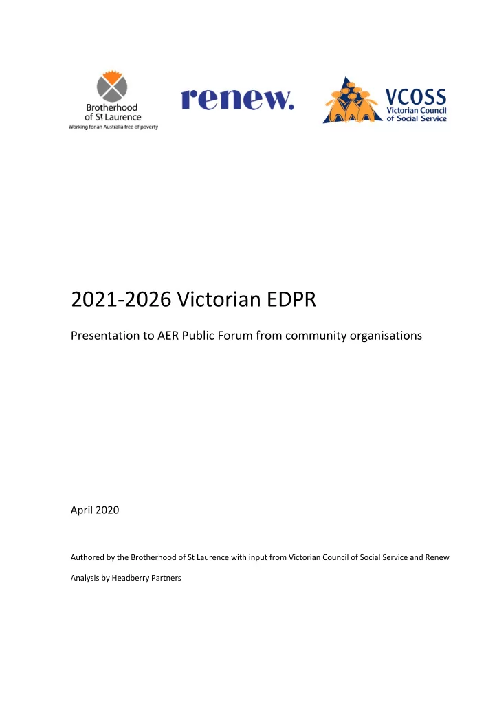 2021 2026 victorian edpr