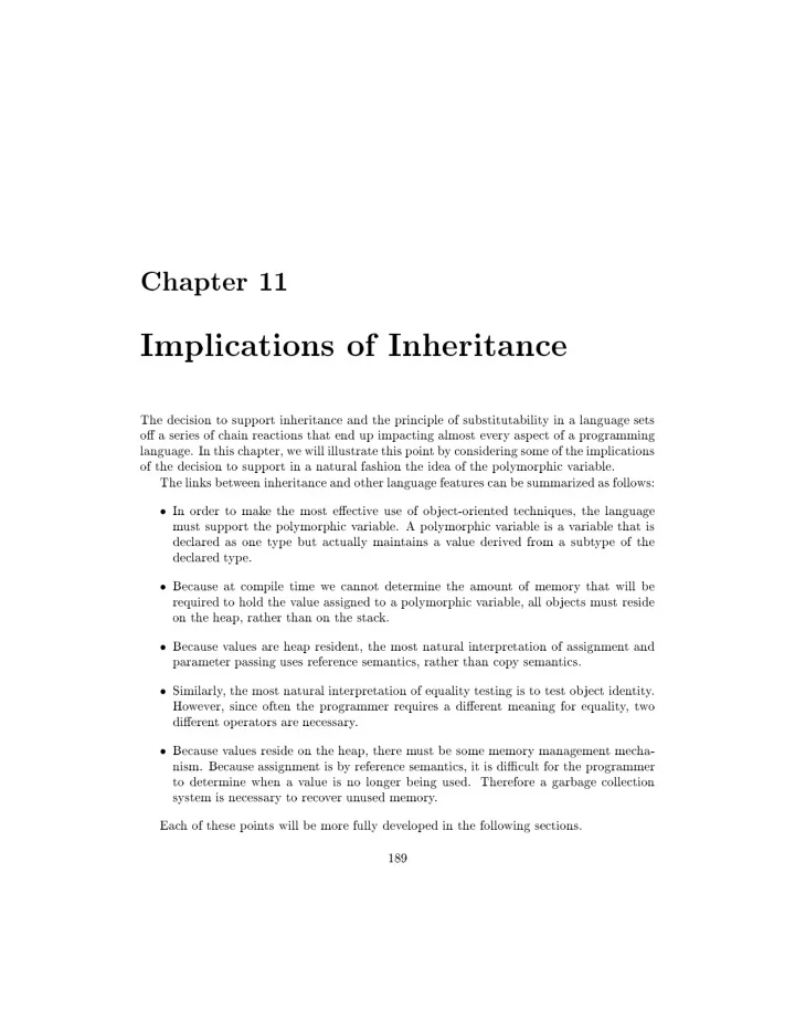 chapter 11 implications of inheritance the decision to