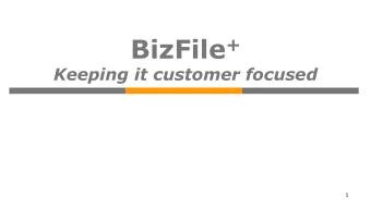 BizFile + Keeping it customer focused  1  Agenda  Timeline  Electronic Registers of Members
