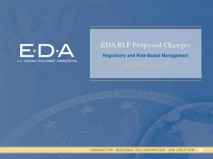 eda rlf proposed changes