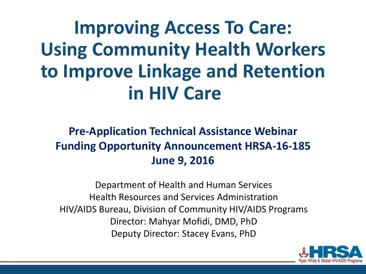 improving access to care