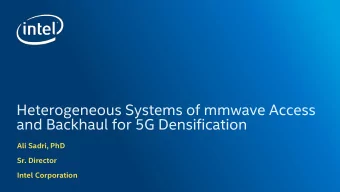 Ali Sadri, PhD  Sr. Director  Intel Corporation  Past and Future Capacity Improvement  Air