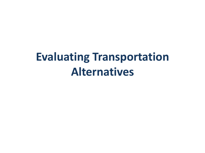 alternatives evaluation based on multiple criteria