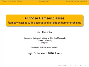 All those Ramsey classes  Ramsey classes with closures and forbidden homomorphisms  Jan Hubi  cka