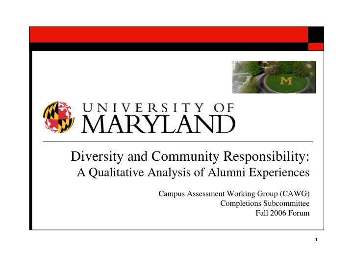 diversity and community responsibility