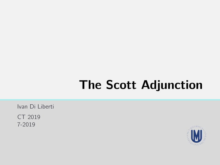 the scott adjunction