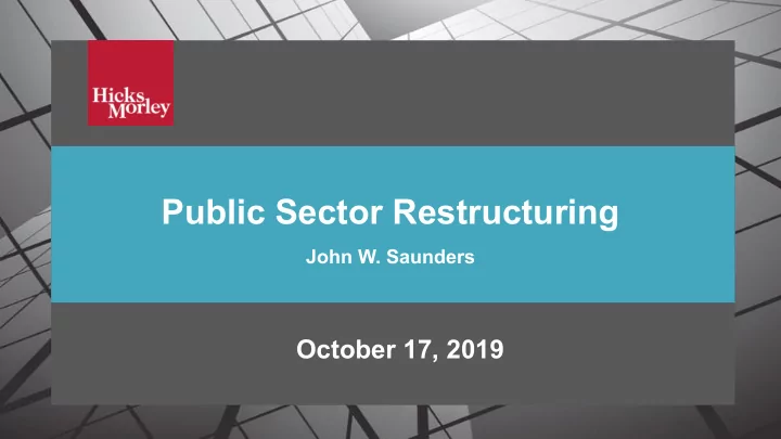 public sector restructuring