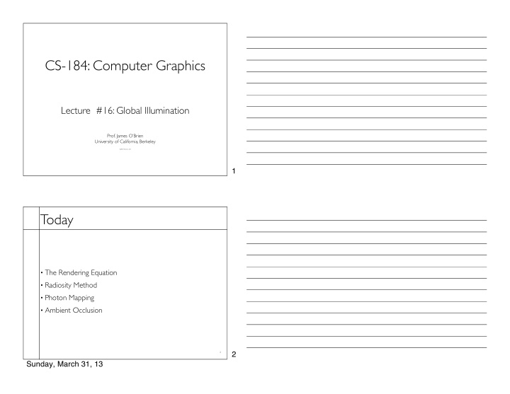 cs 184 computer graphics