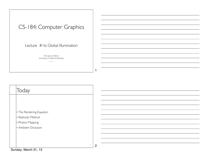 cs 184 computer graphics