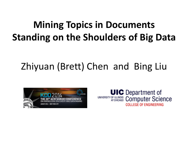 mining topics in documents