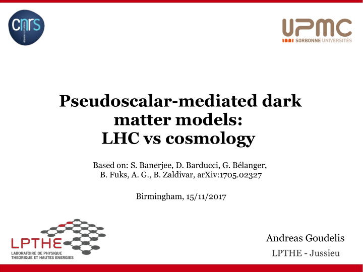 pseudoscalar mediated dark matter models lhc vs cosmology