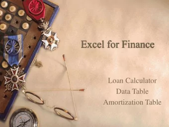Excel for Finance  Loan Calculator  Data Table  Amortization Table  Financial Functions  Many