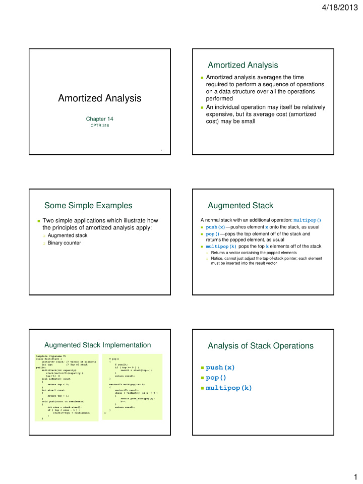 amortized analysis