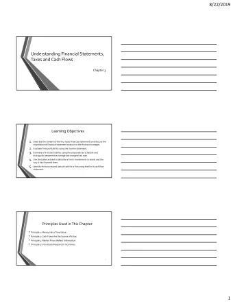 8/22/2019 Understanding Financial Statements, Taxes and Cash Flows Chapter 3 Learning Objectives 1.