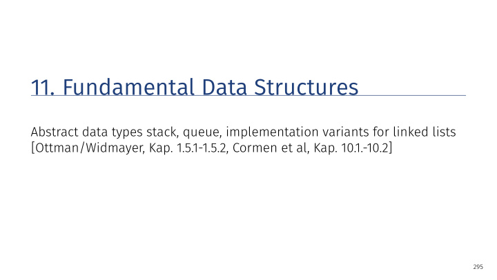 11 fundamental data structures