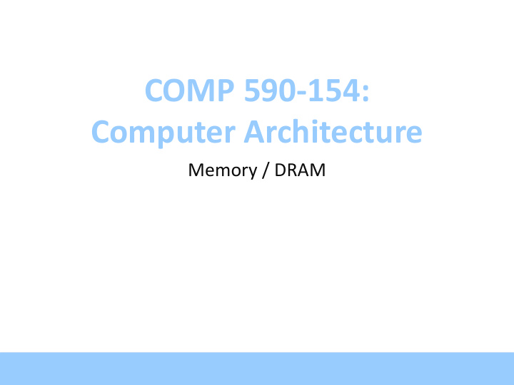 comp 590 154 computer architecture