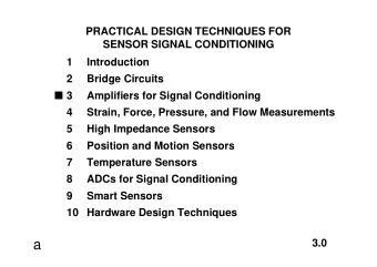 a  AMPLIFIERS FOR SIGNAL CONDITIONING I Input Offset Voltage  &lt;100V I Input Offset Voltage