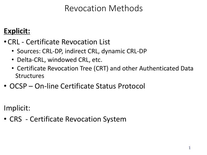 revocation methods