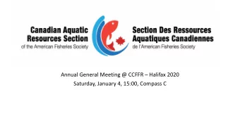 Saturday, January 4, 15:00, Compass C  Agenda  1. Introductions and guests (address from Scott