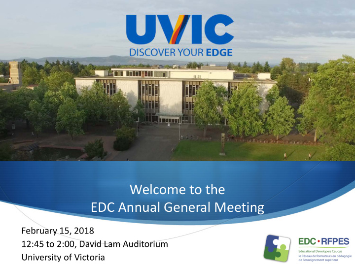 welcome to the edc annual general meeting