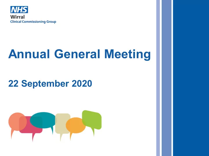22 september 2020 agenda presentations welcome chair