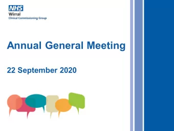 22 September 2020  Agenda  Presentations  Welcome &amp; Chair Update  Dr Paula Cowan, Chair