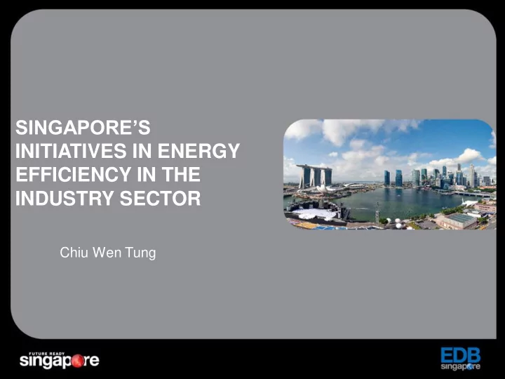 initiatives in energy efficiency in the