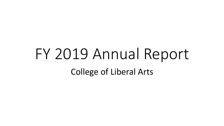 fy 2019 annual report