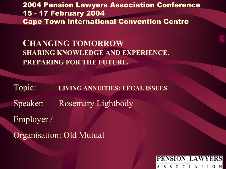 living annuities legal issues