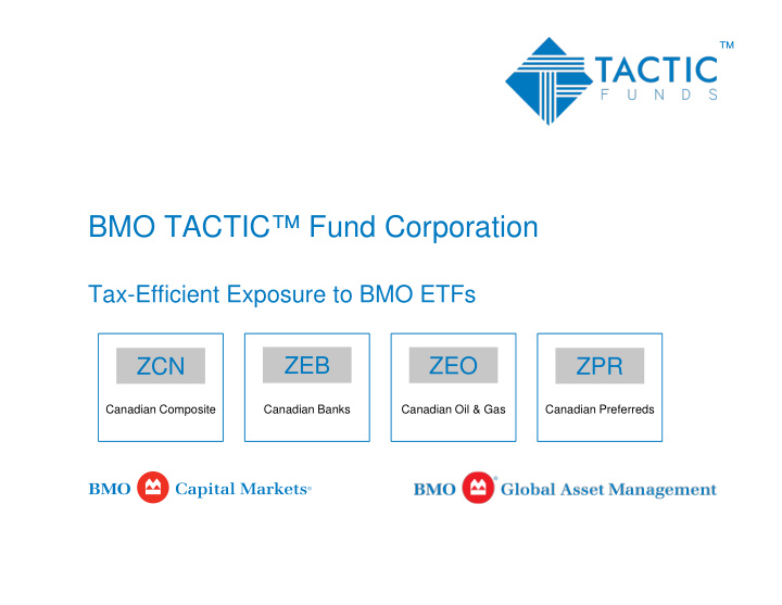 bmo tactic fund corporation