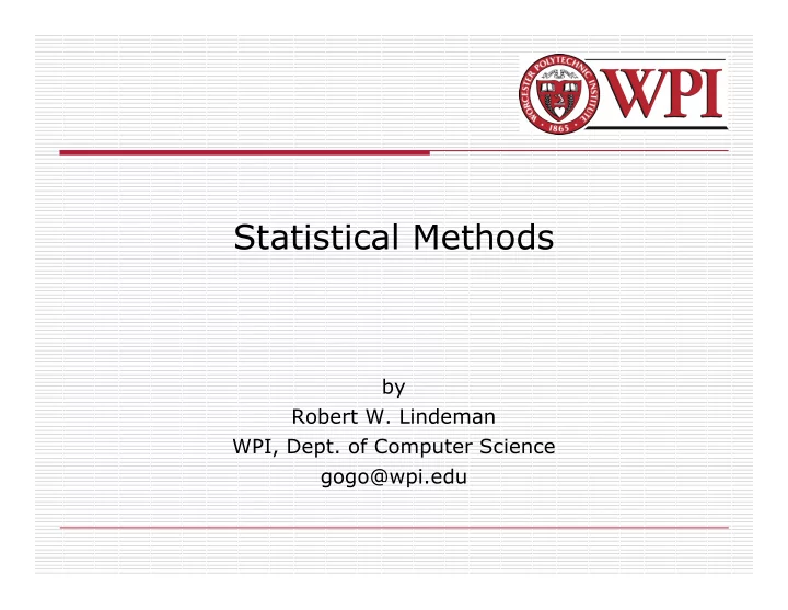 statistical methods