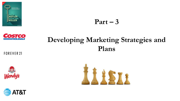 part 3 developing marketing strategies and plans