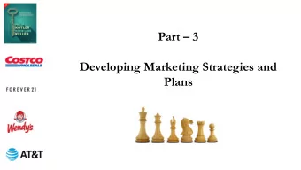 Part  3  Developing Marketing Strategies and  Plans  Resource Person  MATHISHA HEWAVITHARANA
