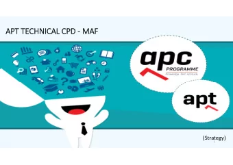 APT TECHNICAL CPD - MAF  (Strategy)  1  Strategy and Risk  management  Nicholas Riemer