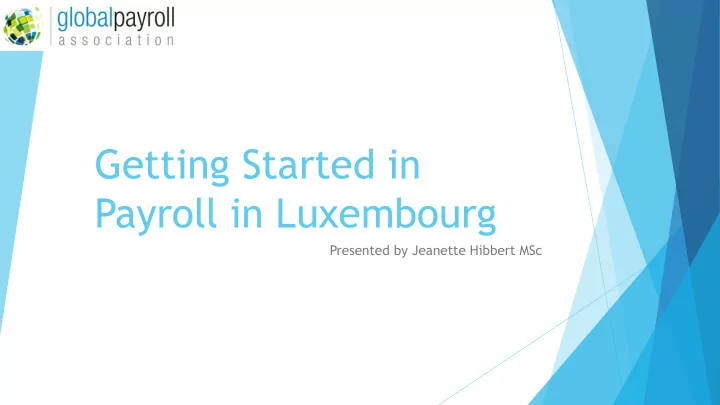 getting started in payroll in luxembourg