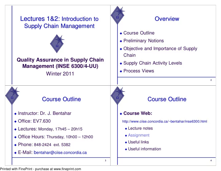 lectures 1 2