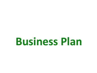 Business Plan  The Business Definition  The offer what will the business  offer the