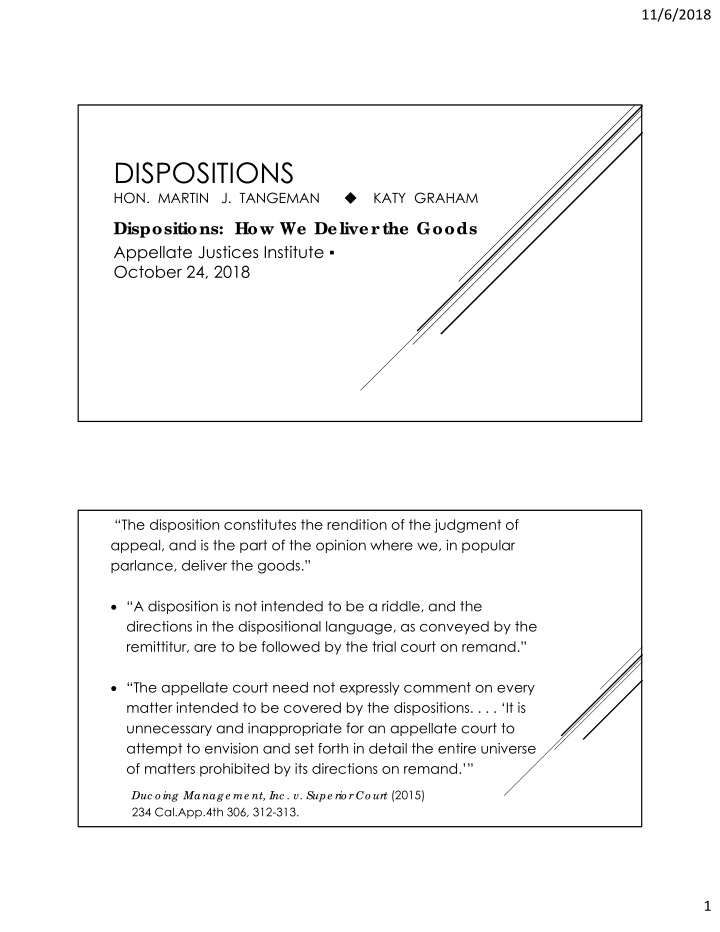 dispositions