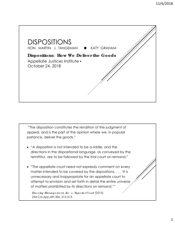 dispositions