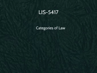 L  I  S  -  5  4  1  7  C  a  t  e  g  o  r  i  e  s  o  f  L  a  w  T  h  e  P  a  r  t  i  e  s